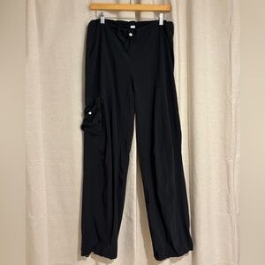 ALO Yoga Black Megastar Cargo Wide Leg Pants XS